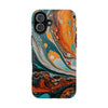 Vibrant Marble Tough Phone Case - Unique Artistic Design for Protection