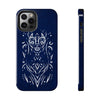 Artistic Tough Phone Case - Tribal Cat Design