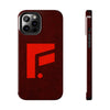 Durable Tough Phone Case - Stylish Red Wood Design for Protection