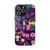 Whimsical Tough Phone Case - Colorful Animal and Floral Design