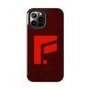 Durable Tough Phone Case - Stylish Red Wood Design for Protection