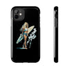 Stylish Beach Vibe Tough Phone Case with Surfing Design