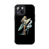 Stylish Beach Vibe Tough Phone Case with Surfing Design