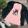 Funny Cat Graphic Women's Cotton Tee - Perfect Gift for Cat Lovers