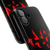 Bold Red Flames Tough Phone Case - Durable Protection for Adventurers