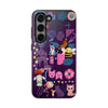 Whimsical Tough Phone Case - Colorful Animal and Floral Design