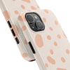 Chic Tough Phone Case with Abstract Blush Spots