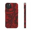 Bold Red Abstract Tough Phone Case - Durable & Unique Protection