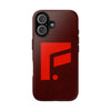 Durable Tough Phone Case - Stylish Red Wood Design for Protection