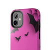 Halloween Bat Pattern Tough Phone Case - Pink Spooky Protection