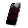 Bold Red Starburst Tough Phone Case - Durable Protection for Style and Safety