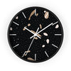 Modern Abstract Wall Clock – Stylish Home Decor with Gold and Black Design