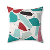 Modern Abstract Decor Pillow | Spun Polyester Square Pillow - Vibrant Geometric Design for Home Accent