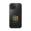 Retro Skeleton Clear Phone Case | Vibrant Design for Trendsetters