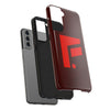 Durable Tough Phone Case - Stylish Red Wood Design for Protection