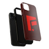 Durable Tough Phone Case - Stylish Red Wood Design for Protection