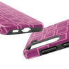 Vibrant Pink Geometric Tough Phone Case - Stylish and Durable Protection