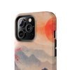 Elegant Cherry Blossom Phone Case - Tough Protection with Scenic Mountain Design