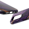 Elegant Purple Marble Tough Phone Case with Gold Accents