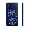 Artistic Tough Phone Case - Tribal Cat Design