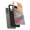 Elegant Cherry Blossom Phone Case - Tough Protection with Scenic Mountain Design