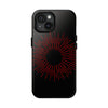 Bold Red Starburst Tough Phone Case - Durable Protection for Style and Safety