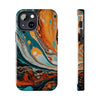 Vibrant Marble Tough Phone Case - Unique Artistic Design for Protection