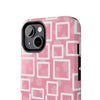 Chic Floral Tough Phone Case - Stylish Pink Frame Design