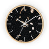 Modern Abstract Wall Clock – Stylish Home Decor with Gold and Black Design