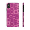 Vibrant Pink Geometric Tough Phone Case - Stylish and Durable Protection