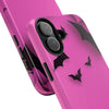 Halloween Bat Pattern Tough Phone Case - Pink Spooky Protection