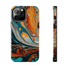 Vibrant Marble Tough Phone Case - Unique Artistic Design for Protection