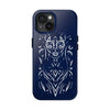 Artistic Tough Phone Case - Tribal Cat Design