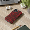 Bold Red Abstract Tough Phone Case - Durable & Unique Protection