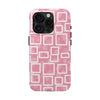 Chic Floral Tough Phone Case - Stylish Pink Frame Design