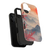 Elegant Cherry Blossom Phone Case - Tough Protection with Scenic Mountain Design