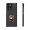 Retro Skeleton Clear Phone Case | Vibrant Design for Trendsetters