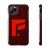 Durable Tough Phone Case - Stylish Red Wood Design for Protection