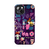 Whimsical Tough Phone Case - Colorful Animal and Floral Design