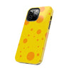 Cheerful Cheese Pattern Tough Phone Case - Vibrant Yellow with Orange Dots