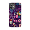 Whimsical Tough Phone Case - Colorful Animal and Floral Design