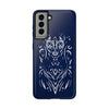 Artistic Tough Phone Case - Tribal Cat Design