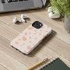 Chic Tough Phone Case with Abstract Blush Spots