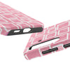 Chic Floral Tough Phone Case - Stylish Pink Frame Design