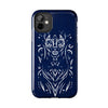 Artistic Tough Phone Case - Tribal Cat Design