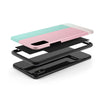 Stylish Tough Phone Case - Pastel Pink and Mint Design