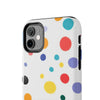 Colorful Polka Dot Tough Phone Case - Durable & Stylish for Everyday Use