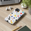 Colorful Polka Dot Tough Phone Case - Durable & Stylish for Everyday Use