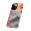 Elegant Cherry Blossom Phone Case - Tough Protection with Scenic Mountain Design