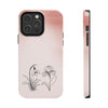 Floral Tough Phone Case - Elegant Botanical Design for Nature Lovers